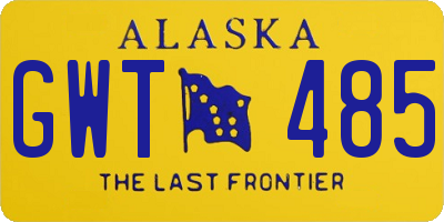 AK license plate GWT485