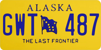 AK license plate GWT487