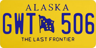 AK license plate GWT506