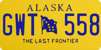 AK license plate GWT558