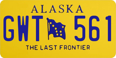 AK license plate GWT561