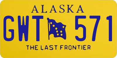 AK license plate GWT571