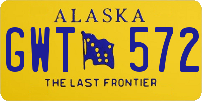 AK license plate GWT572