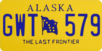 AK license plate GWT579