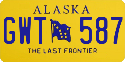 AK license plate GWT587