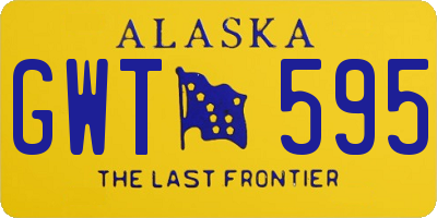 AK license plate GWT595