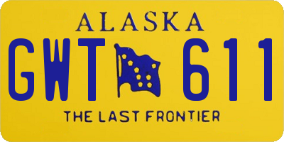 AK license plate GWT611