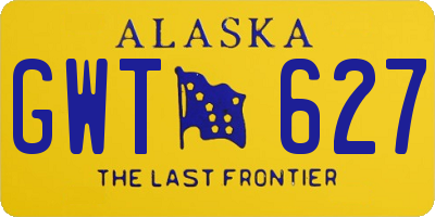 AK license plate GWT627
