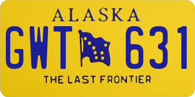AK license plate GWT631
