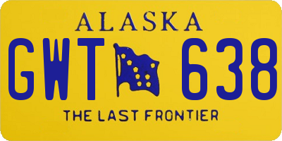 AK license plate GWT638