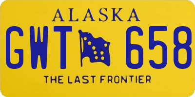 AK license plate GWT658