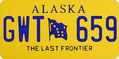 AK license plate GWT659