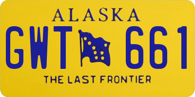 AK license plate GWT661
