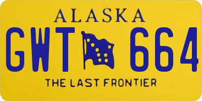 AK license plate GWT664