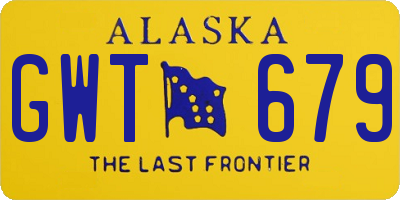 AK license plate GWT679