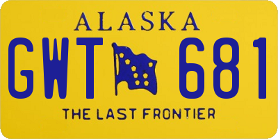 AK license plate GWT681