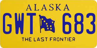 AK license plate GWT683