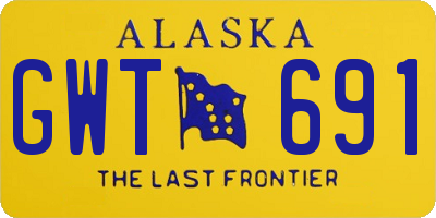 AK license plate GWT691