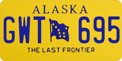 AK license plate GWT695