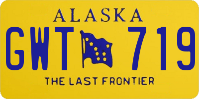 AK license plate GWT719