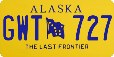 AK license plate GWT727