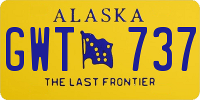 AK license plate GWT737