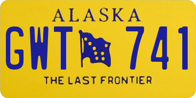 AK license plate GWT741