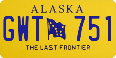 AK license plate GWT751