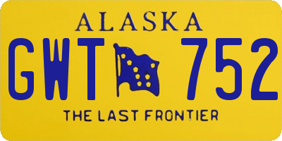 AK license plate GWT752