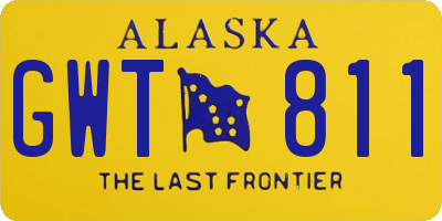 AK license plate GWT811