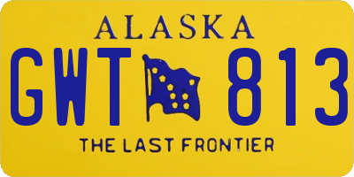 AK license plate GWT813