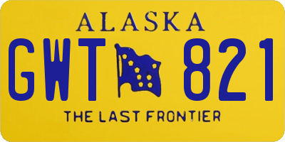 AK license plate GWT821