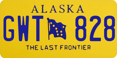 AK license plate GWT828