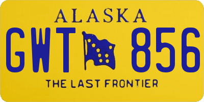 AK license plate GWT856