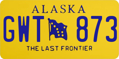 AK license plate GWT873