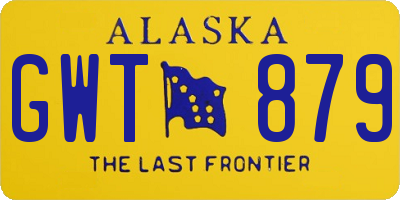 AK license plate GWT879