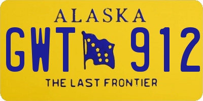 AK license plate GWT912