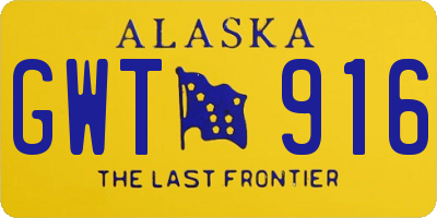AK license plate GWT916