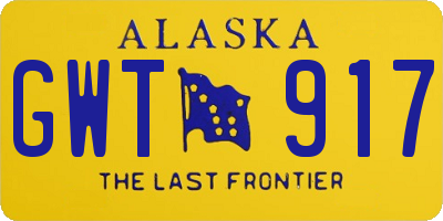 AK license plate GWT917