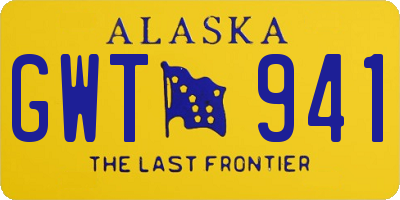 AK license plate GWT941