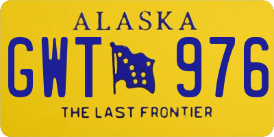 AK license plate GWT976