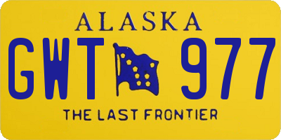 AK license plate GWT977