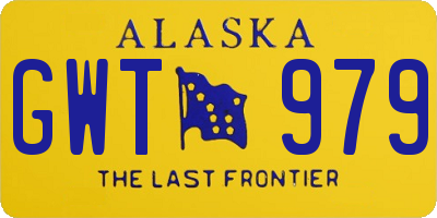 AK license plate GWT979