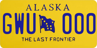 AK license plate GWU000