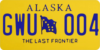 AK license plate GWU004