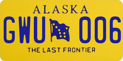 AK license plate GWU006