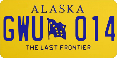 AK license plate GWU014