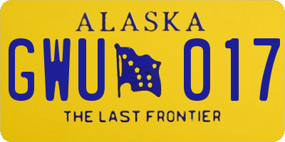 AK license plate GWU017