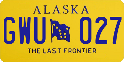 AK license plate GWU027