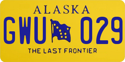 AK license plate GWU029